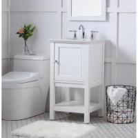 19 In. Single Bathroom Vanity Set In White
