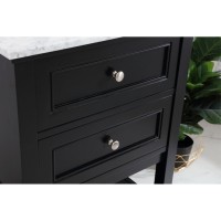 24 In. Single Bathroom Vanity Set In Black