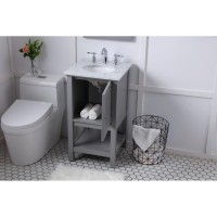 19 In. Single Bathroom Vanity Set In Grey