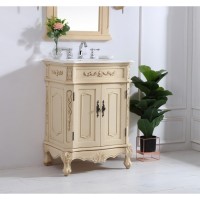 24 In. Single Bathroom Vanity Set In Light Antique Beige