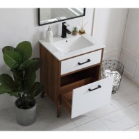 24 Inch Bathroom Vanity In Matte White
