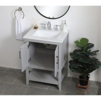 24 Inch Single Bathroom Vanity In Grey