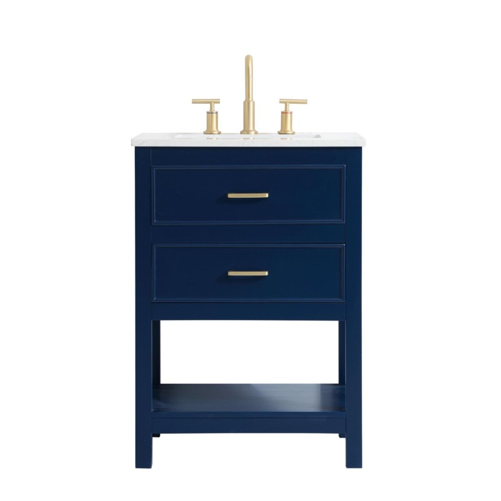 24 Inch Single Bathroom Vanity In Blue