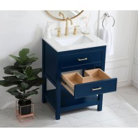 24 Inch Single Bathroom Vanity In Blue