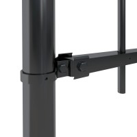 Vidaxl Garden Fence With Spear Top Steel 669X236 Black