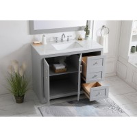 42 Inch Single Bathroom Vanity In Grey