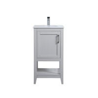 18 Inch Single Bathroom Vanity In Grey