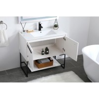 36 Inch Single Bathroom Vanity In White