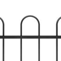 Vidaxl Garden Fence With Hoop Top Steel 502 Black