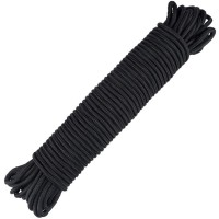 Jijacraft Nylon Rope 100 Feet Black Nylon Rope 14 Inch Solid Braided Rope Thick Strong Nylon Rope For Multipurpose Tie Down Cl