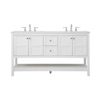 60 Inch Single Bathroom Vanity In White