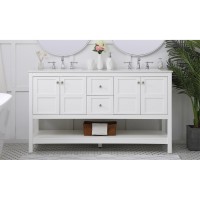 60 Inch Single Bathroom Vanity In White