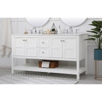 60 Inch Single Bathroom Vanity In White