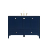 48 Inch Single Bathroom Vanity In Blue