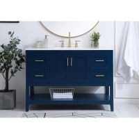 48 Inch Single Bathroom Vanity In Blue