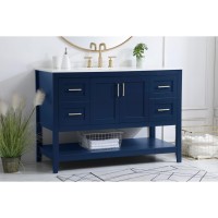 48 Inch Single Bathroom Vanity In Blue