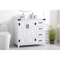 36 Inch Bathroom Vanity In White