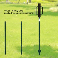 Urban Deco Fence Post Driver With Handle Steel Head Fence Post Driver 17 Inch T Post Driverrammer Brown Hand Heavy Duty Post Po