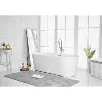 71 Inch Soaking Roll Top Bathtub In Glossy White