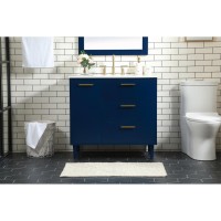 36 Inch Bathroom Vanity In Blue