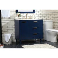 36 Inch Bathroom Vanity In Blue