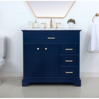 36 Inch Single Bathroom Vanity In Blue