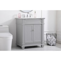 30 Inch Single Bathroom Vanity Set In Grey