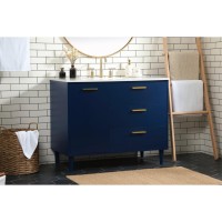 42 Inch Bathroom Vanity In Blue
