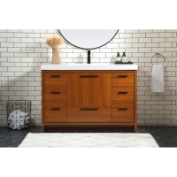 48 Inch Single Bathroom Vanity In Teak