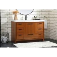 48 Inch Single Bathroom Vanity In Teak