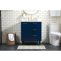 30 Inch Bathroom Vanity In Blue