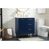 30 Inch Bathroom Vanity In Blue