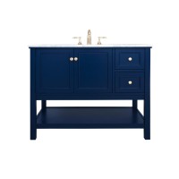 42 Inch Single Bathroom Vanity In Blue