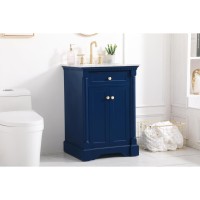 24 Inch Single Bathroom Vanity In Blue
