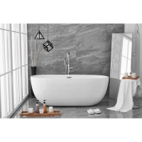67 Inch Soaking Roll Top Bathtub In Glossy White