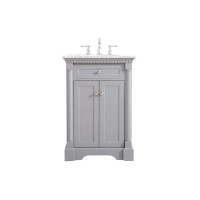 24 Inch Single Bathroom Vanity In Grey