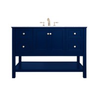48 Inch Single Bathroom Vanity In Blue