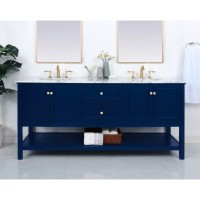 72 Inch Single Bathroom Vanity In Blue