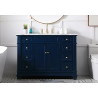 48 Inch Single Bathroom Vanity Set In Blue
