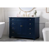 48 Inch Single Bathroom Vanity Set In Blue