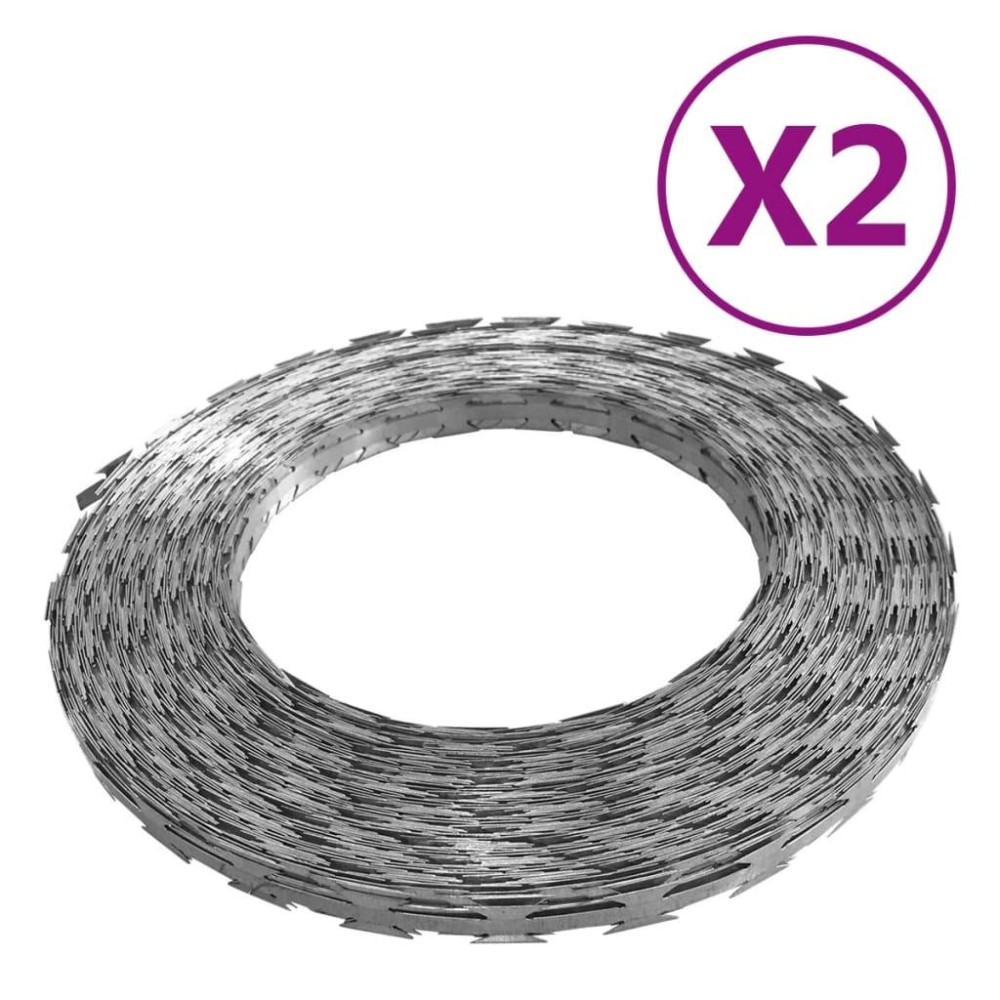 Vidaxl Bto22 Nato Razor Wires 2 Pcs 3281 Steel