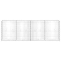 vidaXL Galvanized Steel Gabion Wall with Covers Versatile Durable and WeatherResistant Landscaping Solution Residential an