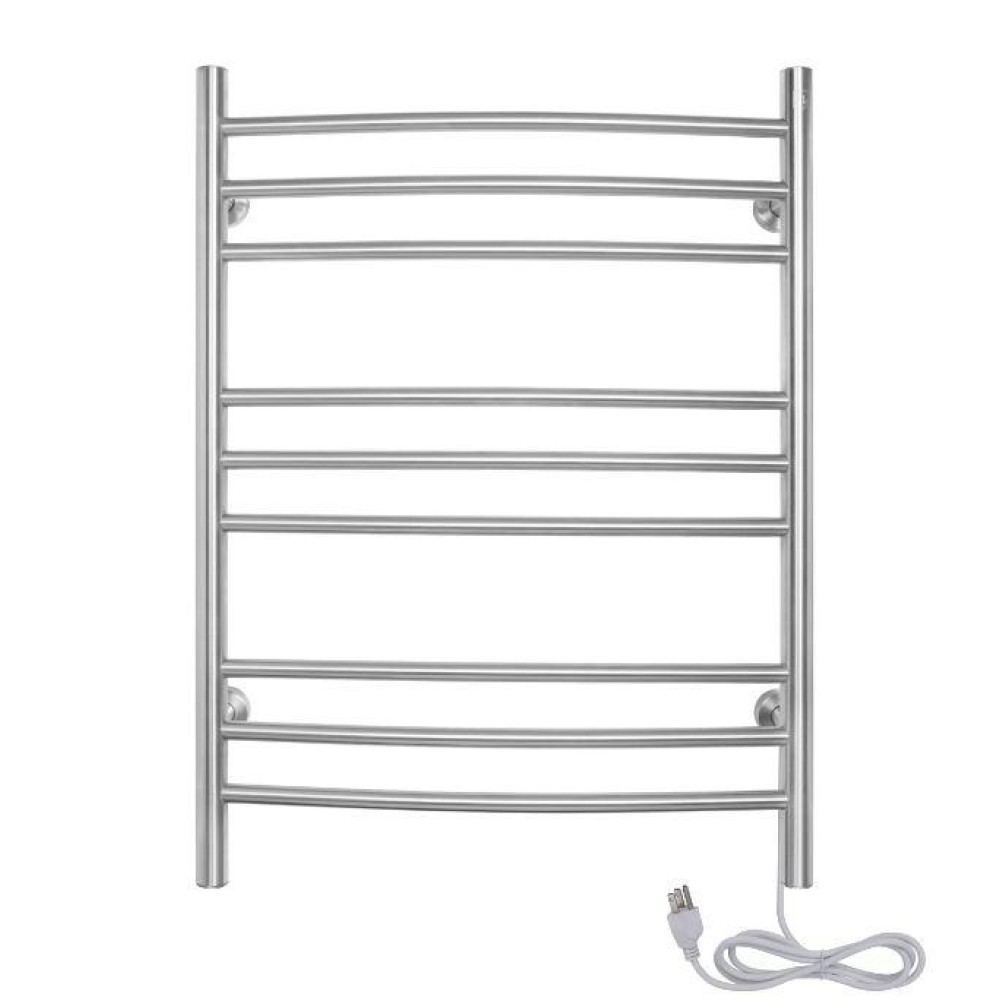 Riviera Towel Warmer, Brushed, Dual Connection, 9 Bars