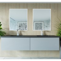 Vitri 72 - Fossil Grey Double Sink Cabinet