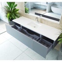 Vitri 72 - Fossil Grey Single Sink Cabinet