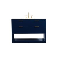 48 Inch Single Bathroom Vanity In Blue