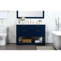 48 Inch Single Bathroom Vanity In Blue