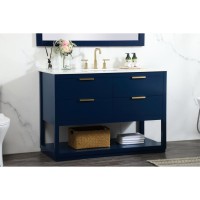 48 Inch Single Bathroom Vanity In Blue