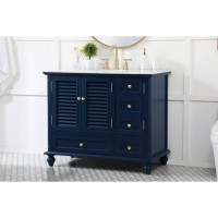 42 Inch Single Bathroom Vanity In Blue