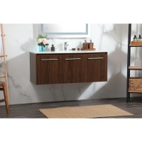 48 Inch Single Bathroom Vanity In Walnut